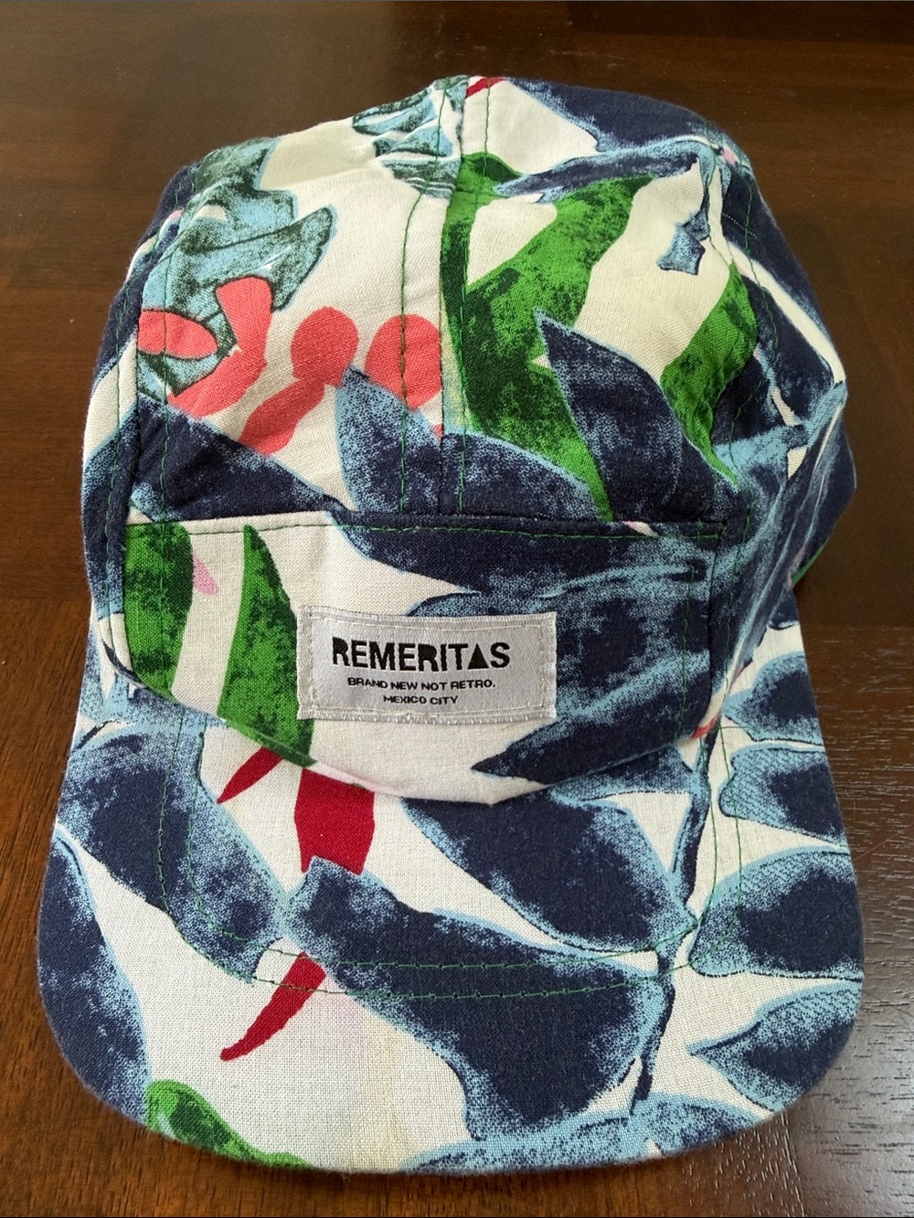 Men’s Floral Five-Panel Cap - Blue/Green/Red
